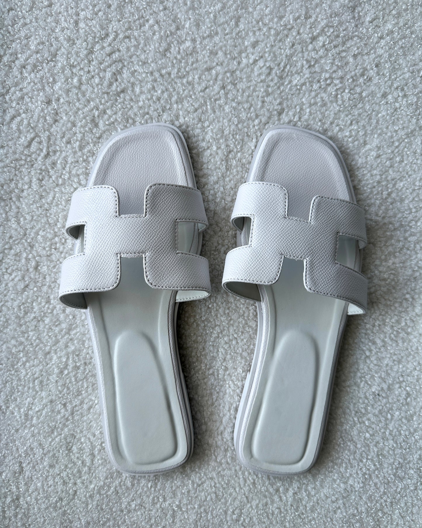 Sandales H (Similicuir) - BLANC