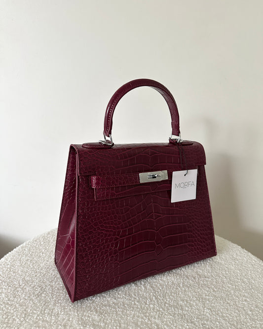 KELYA (Cuir effet croco) - BORDEAUX