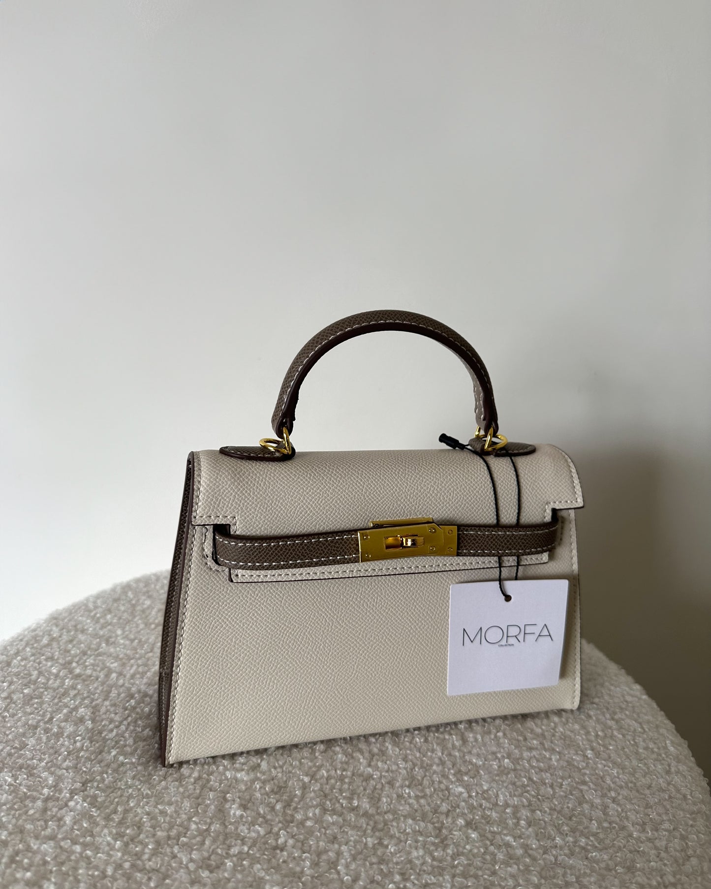 KELYA (Similicuir) - TAUPE/BLANC