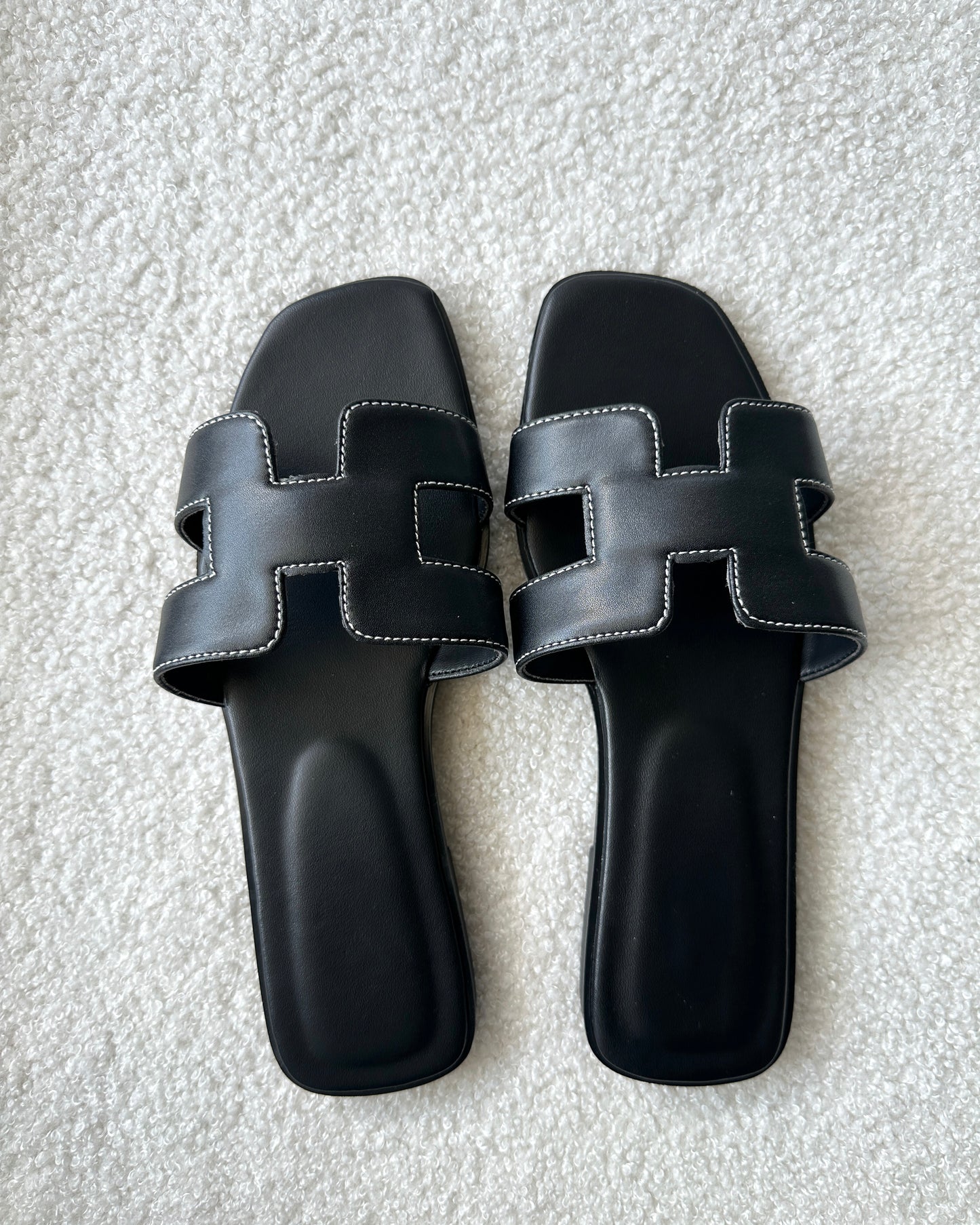 Sandales H (Similicuir) - NOIR